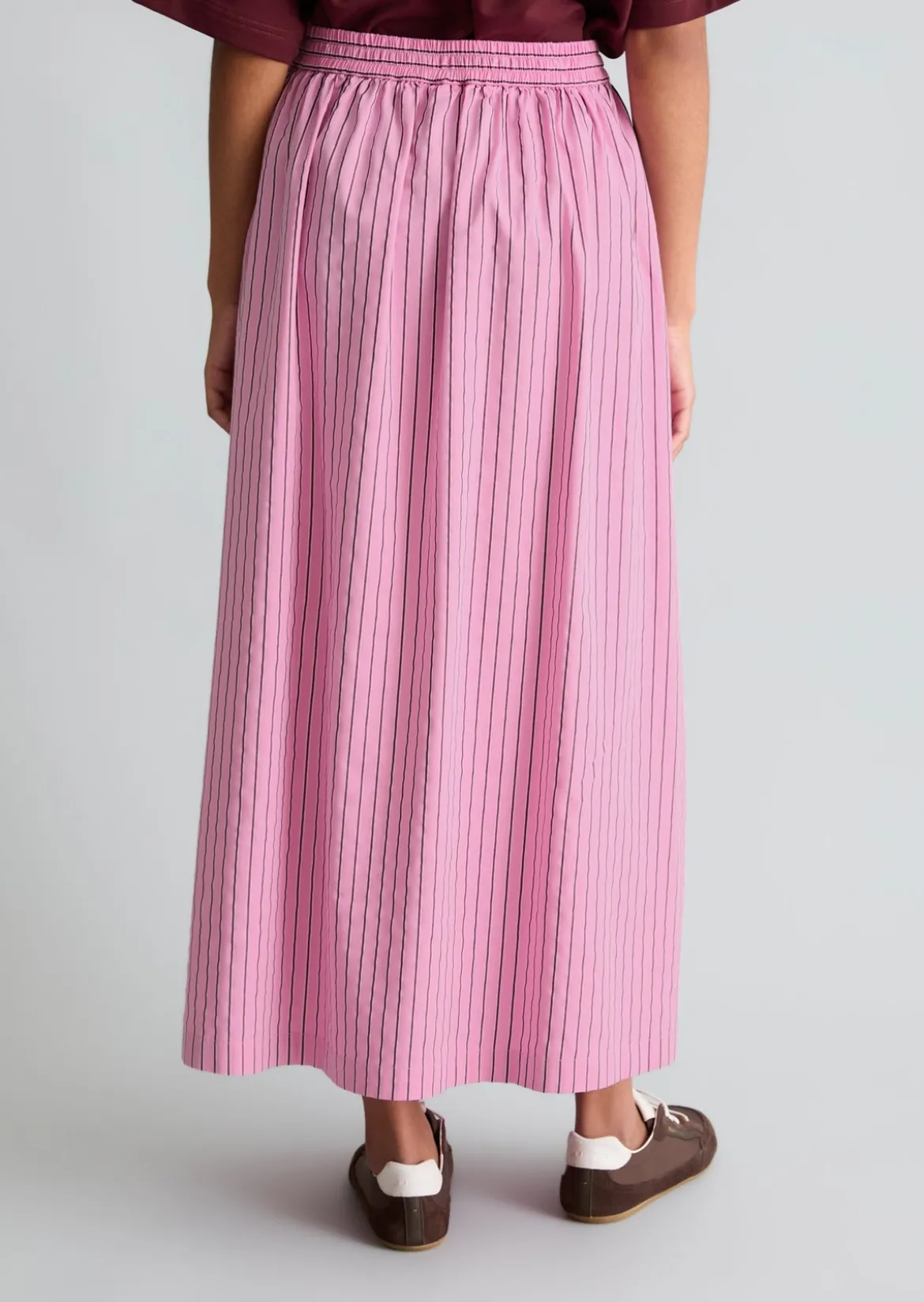 Gestreifter Rock regular aus Organic Cotton Lyocell-Mix