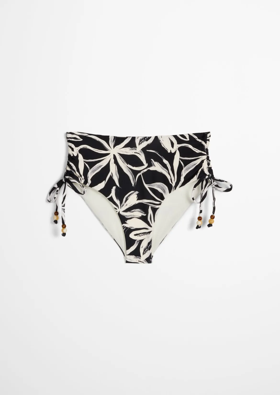High-Waist Bikini-Slip mit Beads-Details