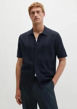 Kurzarm-Feinstrickshirt DFB Travel Collection aus reiner Bio-Baumwolle