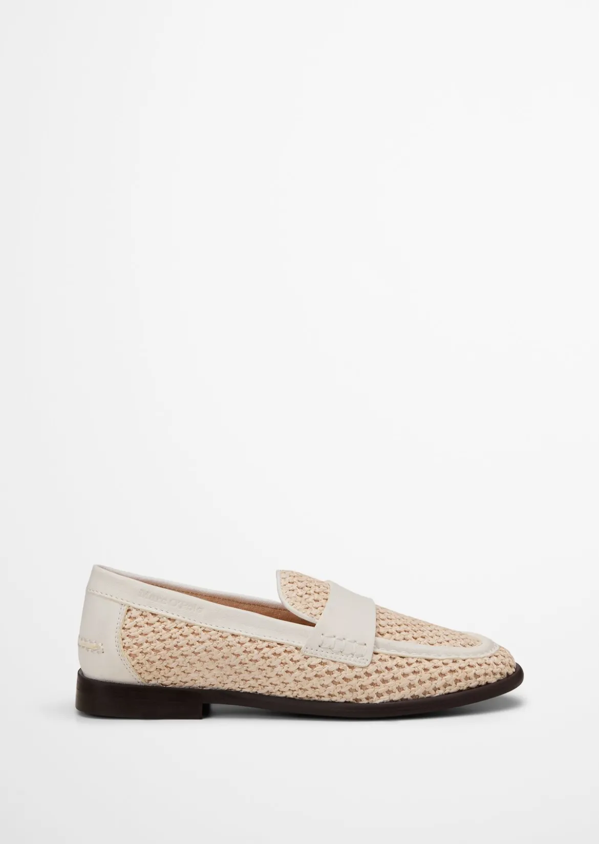 Loafer Model Fiona aus luftigem Raffiabast mit Leder