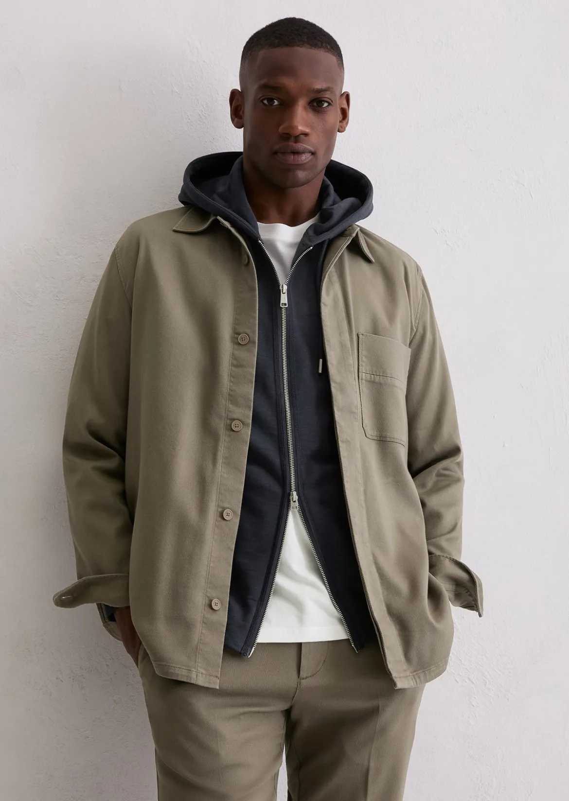 Overshirt aus weichem Bio-Baumwoll-Lyocell-Mix