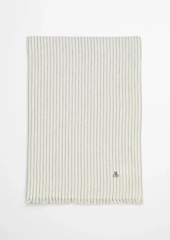 Plaid Model Fine Stripe aus Bio-Baumwolle und Leinen