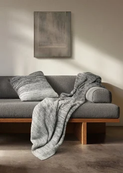 Plaid Model Nordic Knit Melange aus softer Bio-Baumwolle