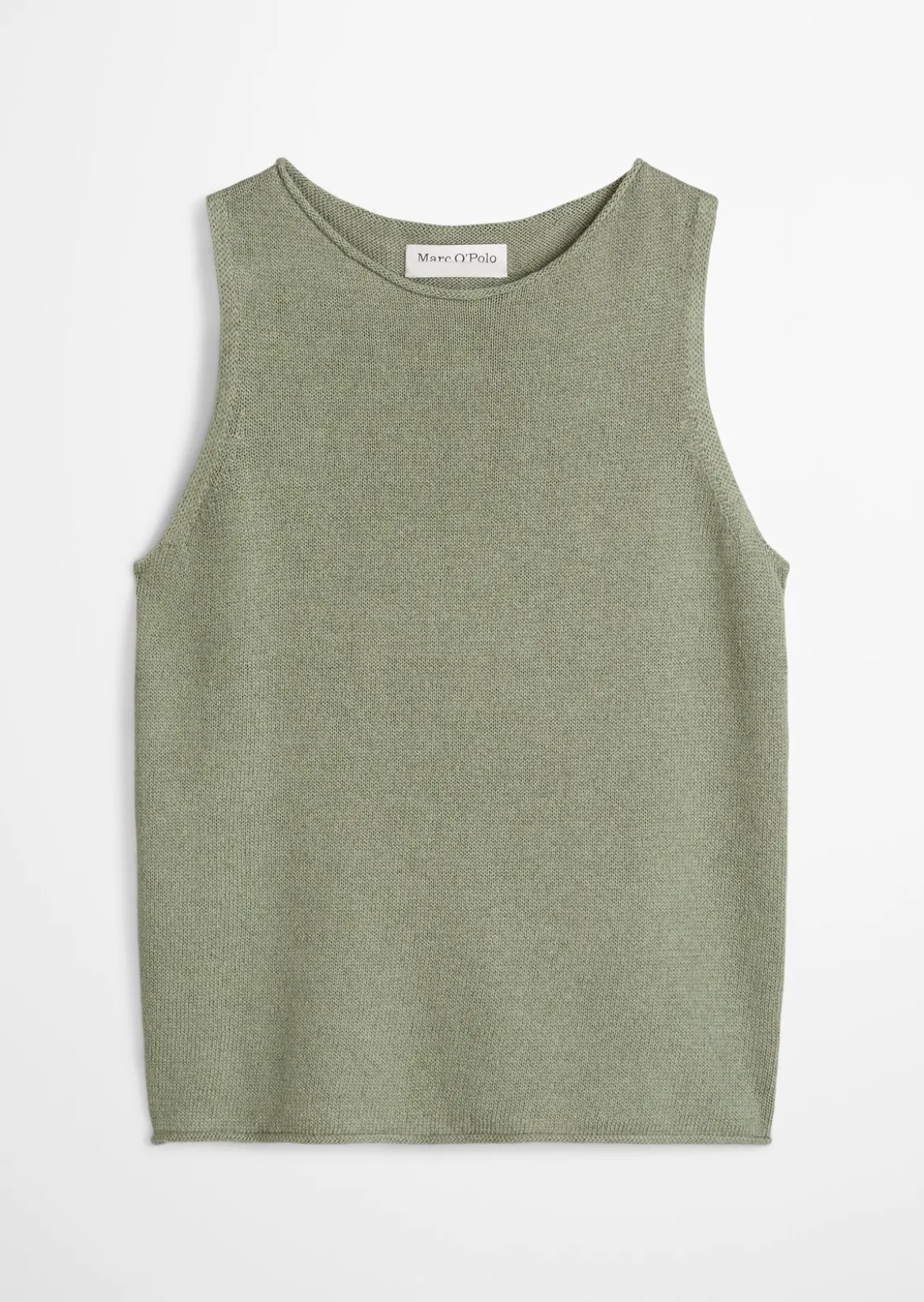 Ärmelloser Pullover regular aus Organic Cotton-Leinen-Mix