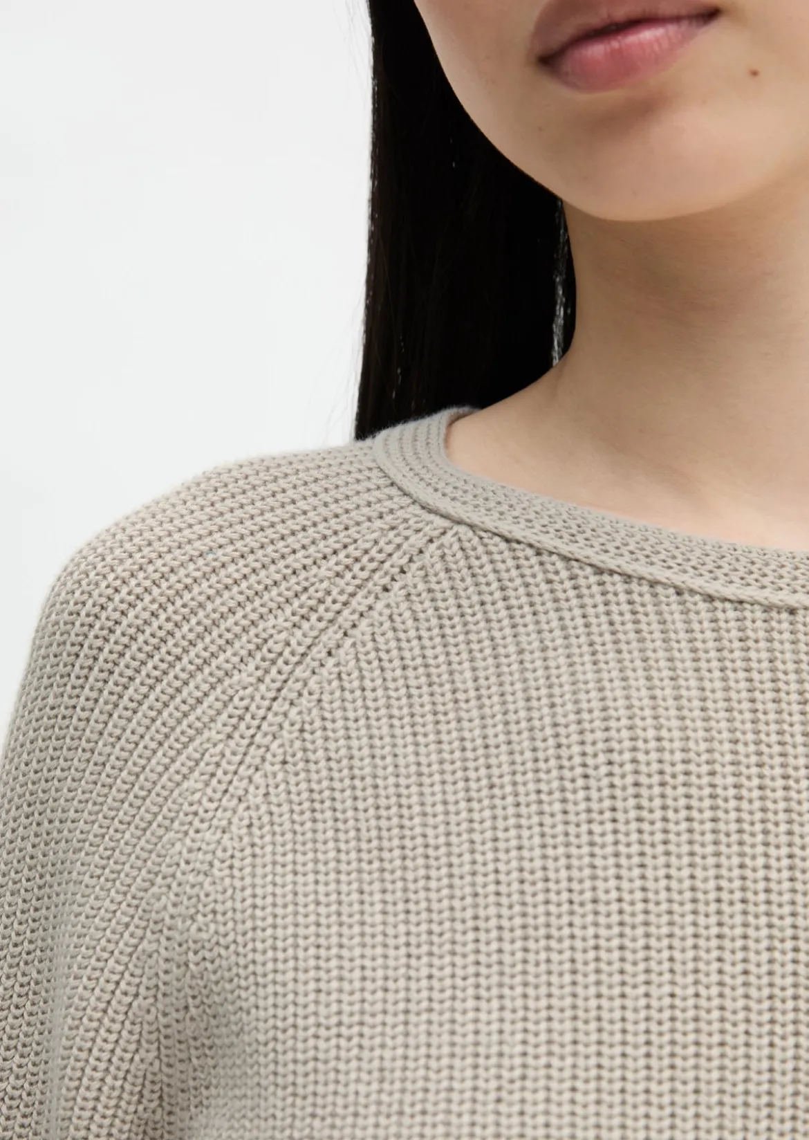 Rundhalspullover loose aus Heavy-Weight-Organic-Cotton