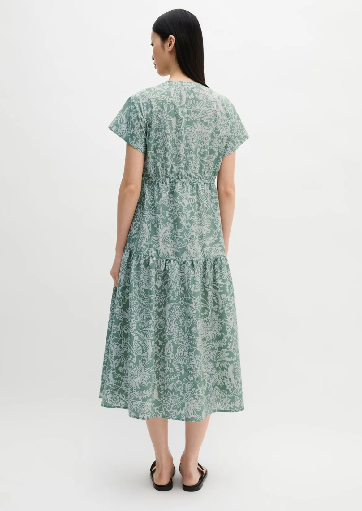 Sommerkleid loose aus bedrucktem Light-Popeline