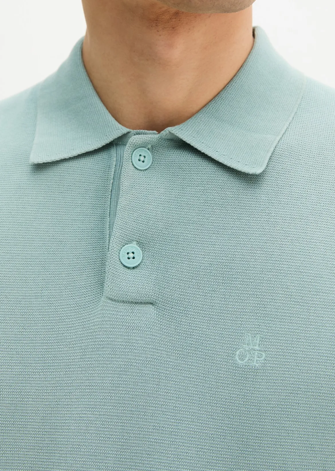 Strick-Poloshirt regular aus zertifizierter Bio-Baumwolle
