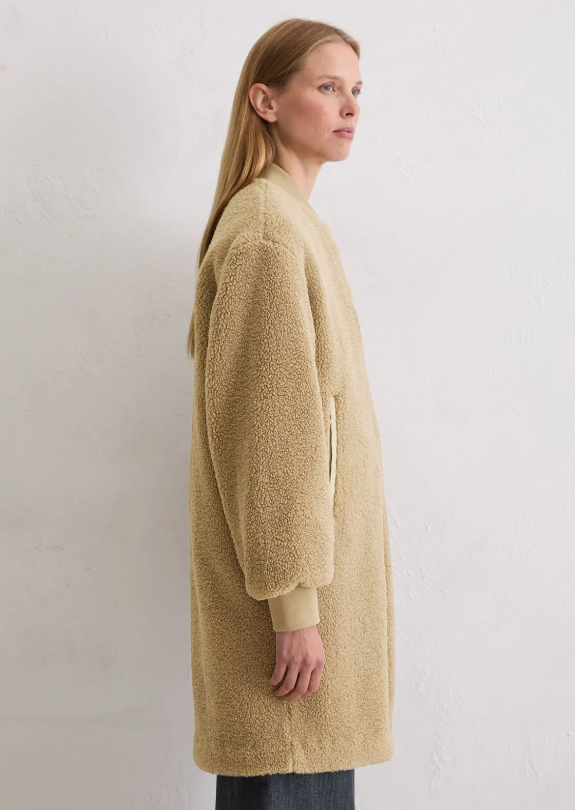 Teddymantel im Blouson-Stil relaxed aus weichem Curly-Plüsch