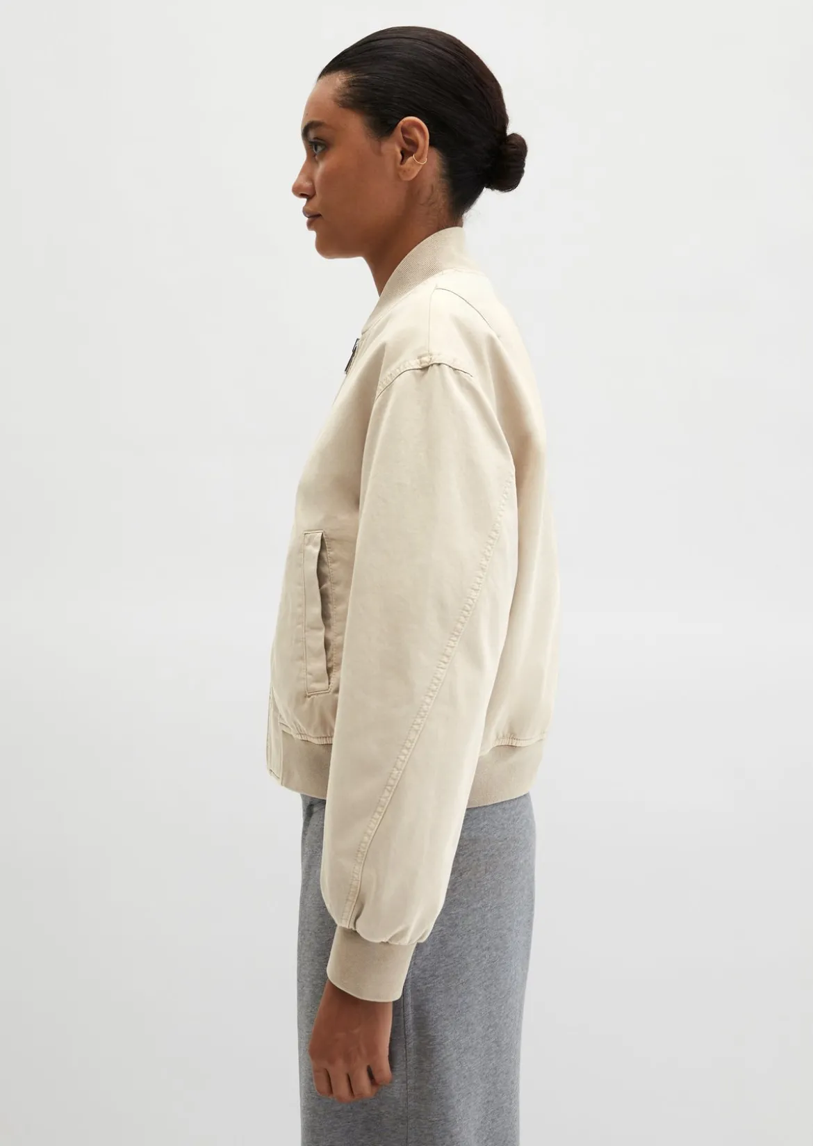 Twill-Blouson regular garment-dyed aus reiner Bio-Baumwolle